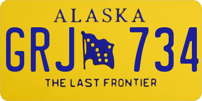 AK license plate GRJ734