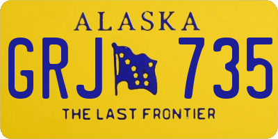 AK license plate GRJ735