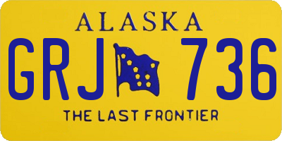 AK license plate GRJ736