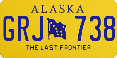 AK license plate GRJ738