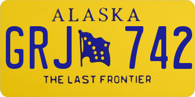 AK license plate GRJ742