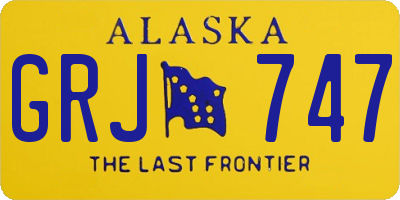 AK license plate GRJ747