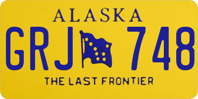 AK license plate GRJ748