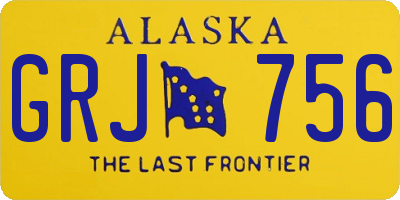 AK license plate GRJ756