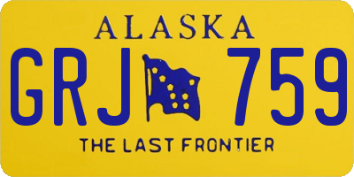 AK license plate GRJ759