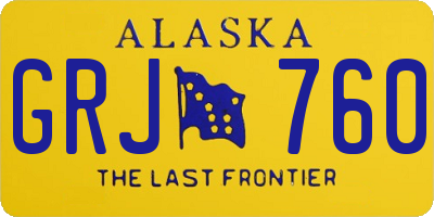 AK license plate GRJ760