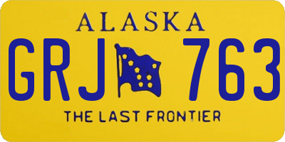 AK license plate GRJ763