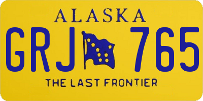 AK license plate GRJ765