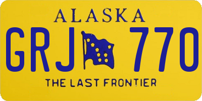 AK license plate GRJ770
