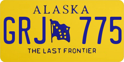 AK license plate GRJ775