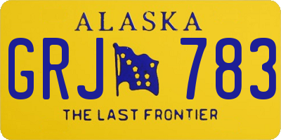 AK license plate GRJ783