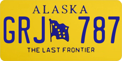 AK license plate GRJ787