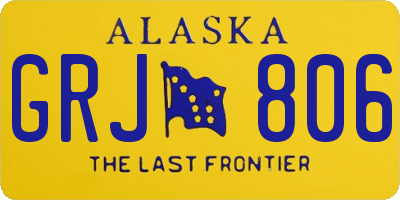 AK license plate GRJ806