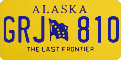AK license plate GRJ810