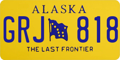 AK license plate GRJ818