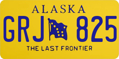 AK license plate GRJ825