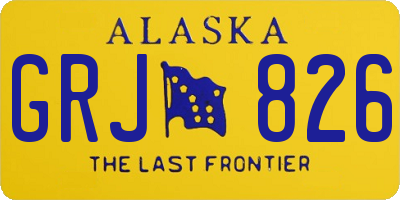 AK license plate GRJ826