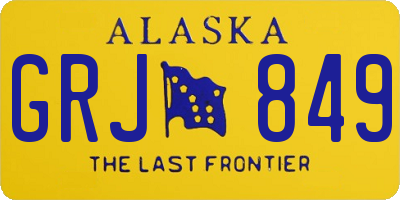 AK license plate GRJ849