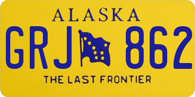 AK license plate GRJ862