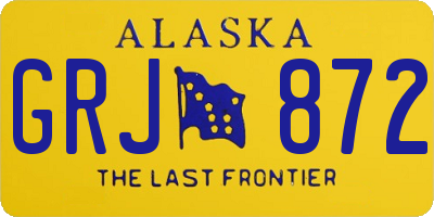 AK license plate GRJ872