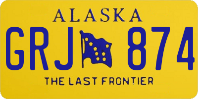 AK license plate GRJ874