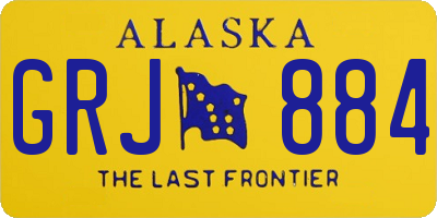 AK license plate GRJ884