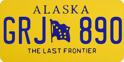AK license plate GRJ890