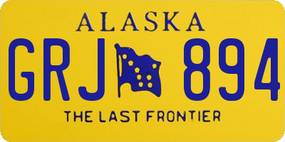 AK license plate GRJ894
