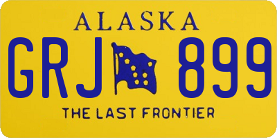 AK license plate GRJ899
