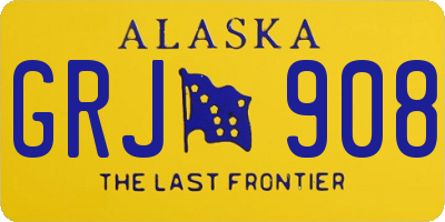 AK license plate GRJ908