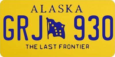 AK license plate GRJ930