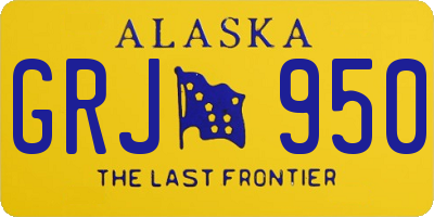 AK license plate GRJ950
