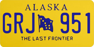 AK license plate GRJ951