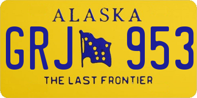 AK license plate GRJ953