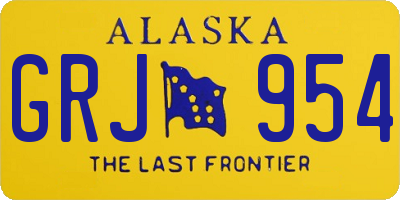 AK license plate GRJ954