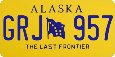 AK license plate GRJ957