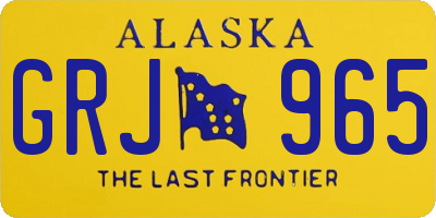 AK license plate GRJ965