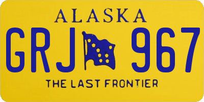 AK license plate GRJ967