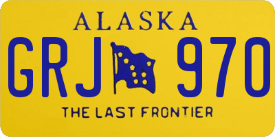 AK license plate GRJ970
