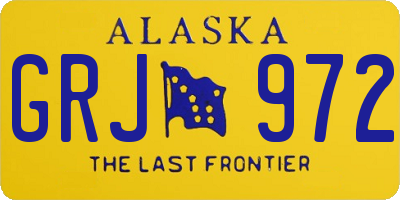 AK license plate GRJ972