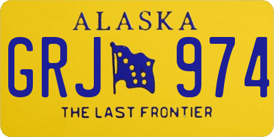 AK license plate GRJ974