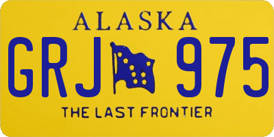 AK license plate GRJ975