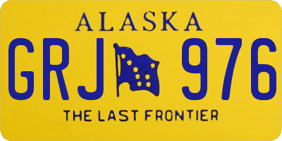 AK license plate GRJ976