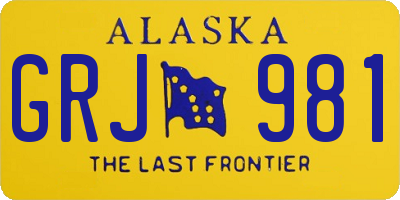 AK license plate GRJ981