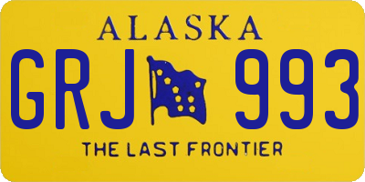AK license plate GRJ993