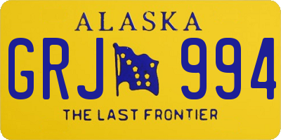 AK license plate GRJ994