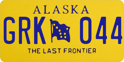 AK license plate GRK044