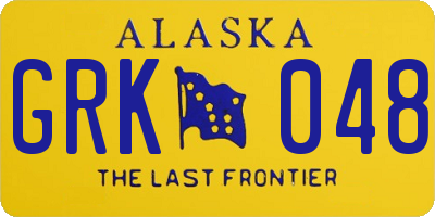 AK license plate GRK048