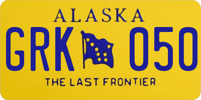 AK license plate GRK050