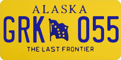 AK license plate GRK055